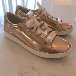 Kate Spade Shiny Pink Sneakers with White Laces